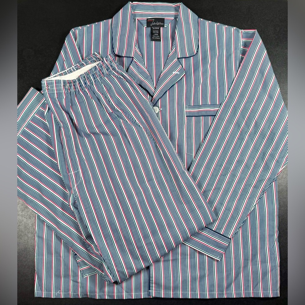 Striped Pajamas - Vintage John Weitz Designs / Large